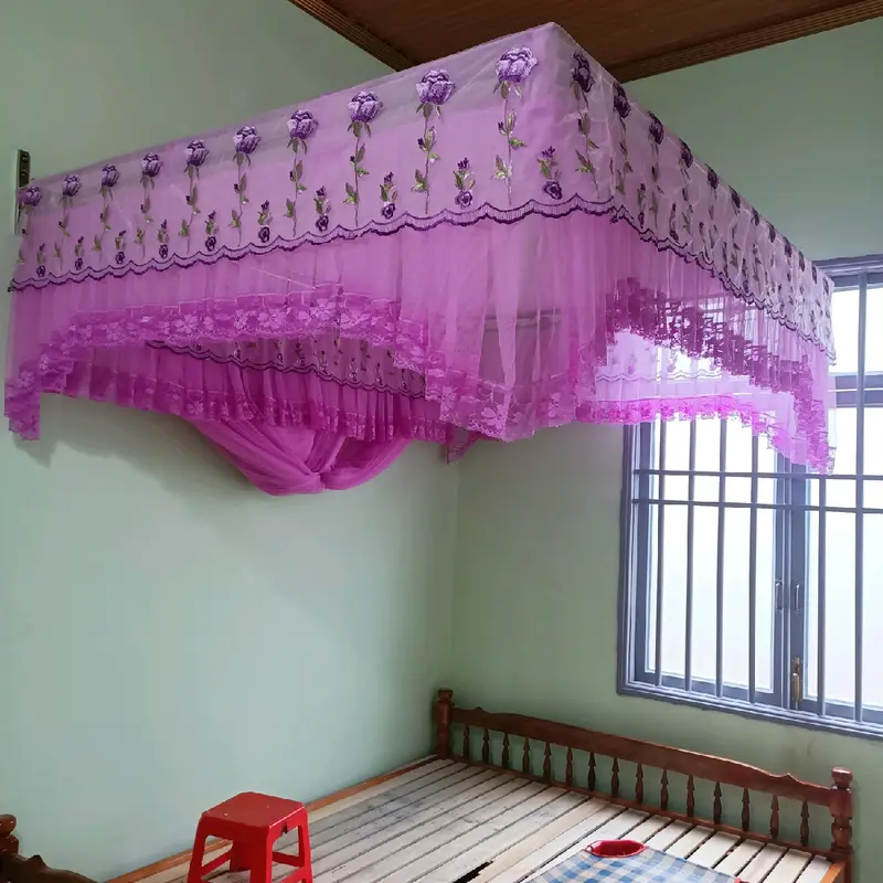 Mã  [ A 11 ]  Màn mắc khung vuông von thêu chất liệu tuyn thái lạnh { ko khung}##khoman.Mailinh### 2