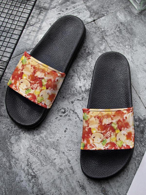 Women's Floral Print Slides, Casual Comfortable Home Slippers, Soft Non-slip Slippers for Indoor & Outdoor Wear, Walking Shoes 7