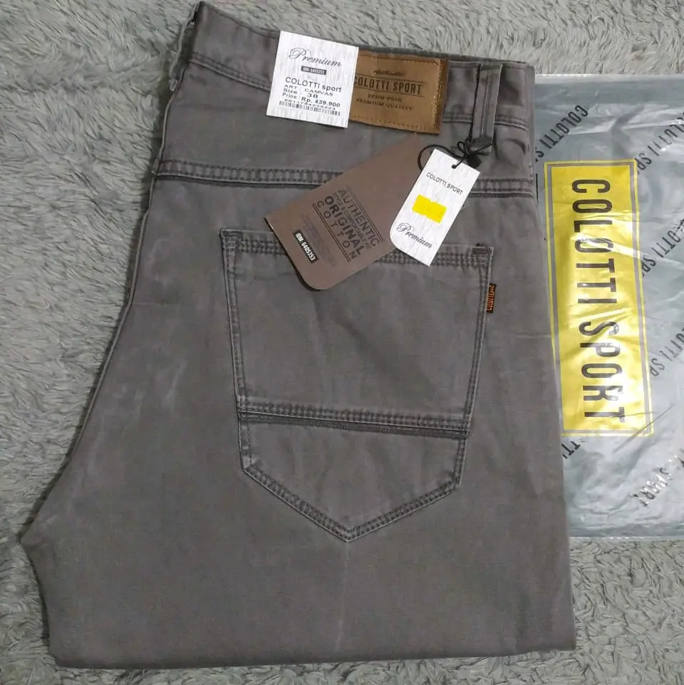 celana panjang reguler pria // celana panjang pria terbaru // pakaian pria termurah // celana panjang colotti sport // celana panjang katun canvas Lembut Nyaman