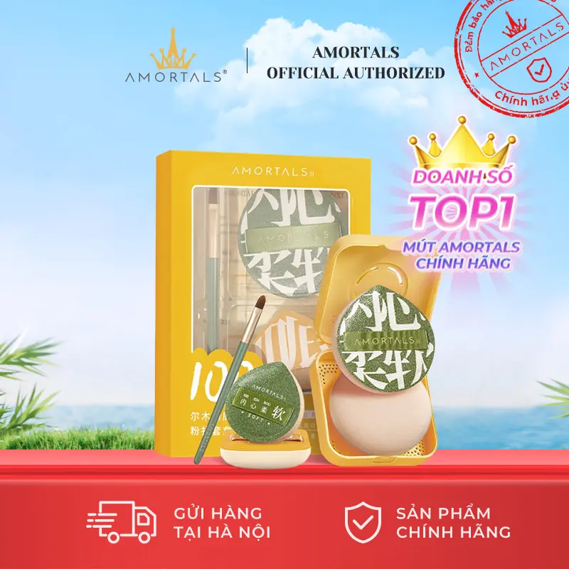 Bông mút AMORTALS Phong cách tùy chọn Powder Puff Air Cushion Kem nền siêu mềm không ăn Kem nền dạng lỏng giúp đánh kem nền phấn phủ phấn lót kem lót trang điểm Trang điểm đặc biệt cao cấp dành cho trang điểm dành cho cả nam và nữ Giao hàng nhanh tận nơi