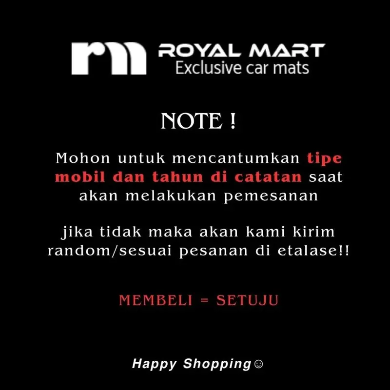 ROYAL MART Karpet Mobil Mie Premium TOYOTA INNOVA ZENIX 2022-2024 Full Set Bergaransi 1