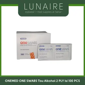 Oneswabs Tisu Alkohol Swab 2ply ONEMED Isi 100pcs Tissue Alcohol Swab Kapas Alkohol One Swabs 1KARTON ISI 24BOX