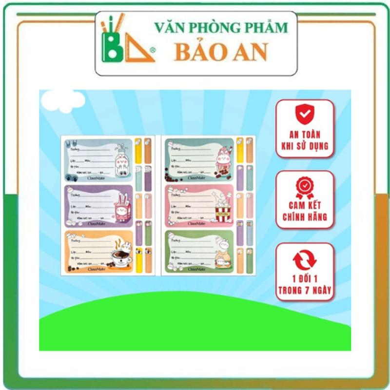 Nhãn vở có keo dán sẵn CLASSMATE Rabbit 15 Cái/Túi CL-NT230 1