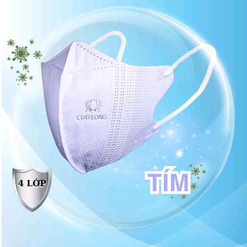 500Cái (tặng 20 cái) 4 LỚP Kháng Khuẩn Cửu Long Vie Mask Túi Zip 20cái/túi Khẩu Trang 5D   khautrang daydep 5