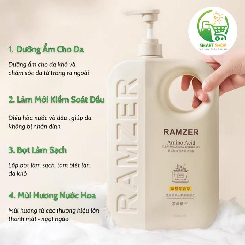 [THTM] -COMBO 2 Chai Sữa Tắm Truyền Trắng Hương Nước Hoa Ramzer 2in1 Chai 1L - Dưỡng Body Women Dưỡng Da Body Nữ 2