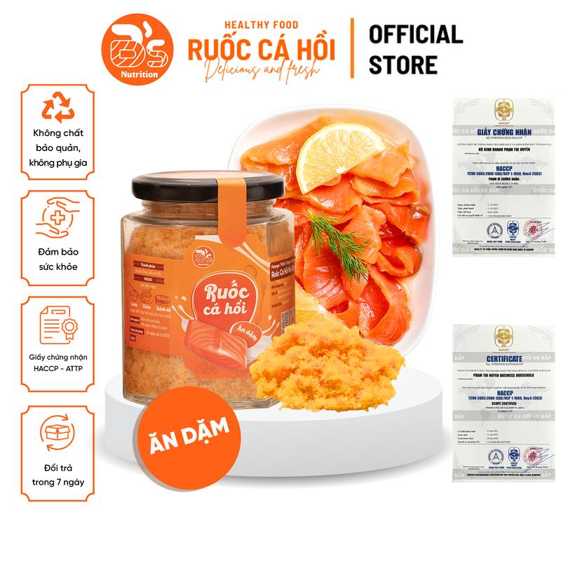Ruốc Cá Hồi Mẹ Bắp- (60g) - Không Gia Vị - [Chà Bông Cá Hồi] -Food