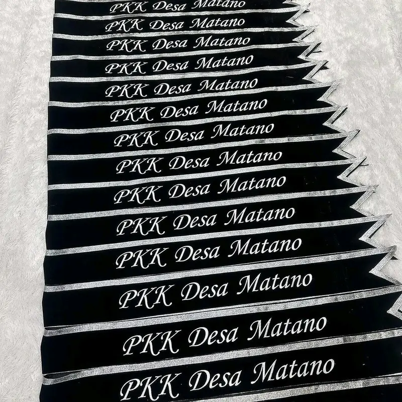 (1HARI JADI) SELEMPANG SAMPING PITA, Selempang bordir selempang nama selempang pita selempang Renda Selempang polos cocok untuk kado ultah pernikahan graduation wisuda anniversary Gold Kuning Silver Putih Kain Pink Syal Selendang Syal Selendang Syal 7