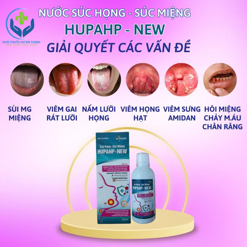 Nước súc họng - Súc miệng HUPAHP-NEW kháng viêm, kháng khuẩn 1