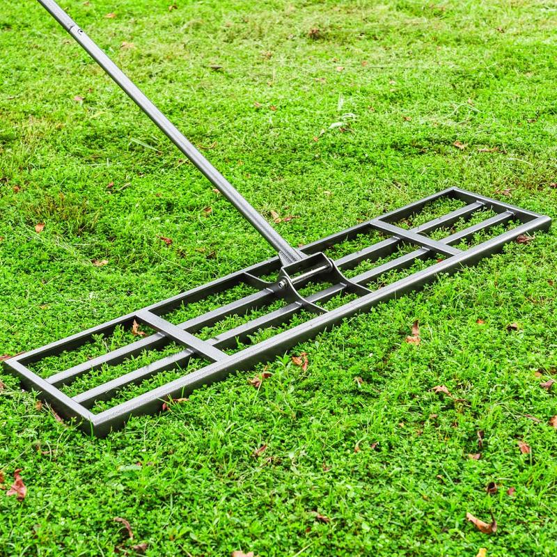 Builders Leveling Rake Lawn Leveling Rake with Rounded Edges, 42 x 10'' Leveling Rake with ...