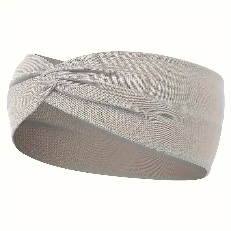 1pcs Solid Color Knotted Headband Elastic Hair Band Simple Headwear Hair Accessories For Daily Wear swimming  goggles riding  hat 5