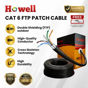 Howell Kabel LAN Cat 6 FTP 305M 1 Roll CCA 1000Mbps Gigabit Shielded Original