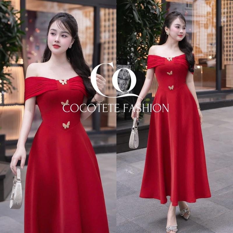 Product Introduction of COCOTETE - Váy Trượt Trễ Vai Dáng Xoè Thướt Tha Thiết Kế Dự Tiệc Duyên Dáng 27