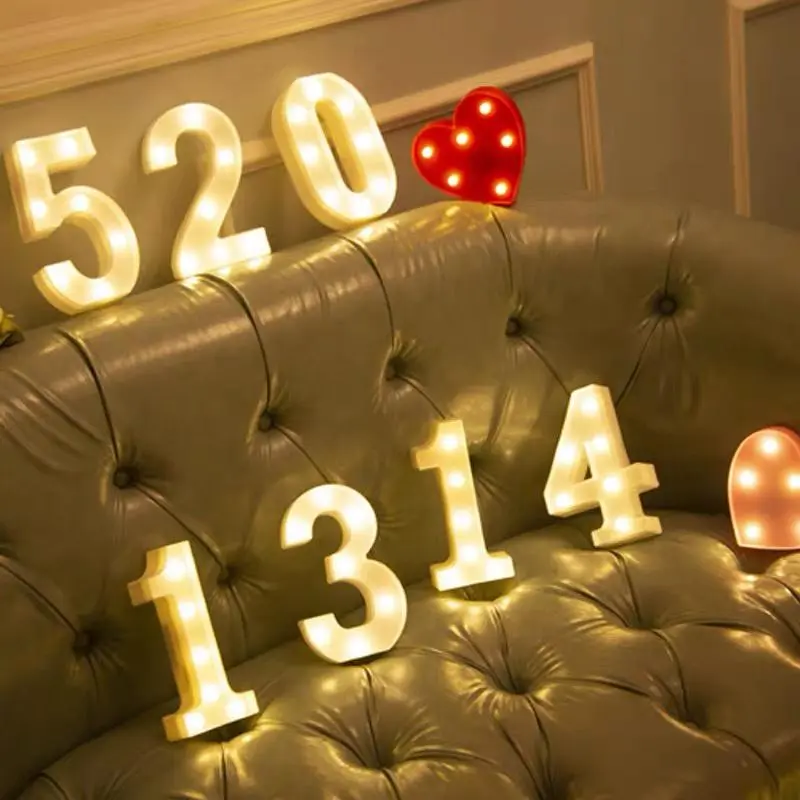 LED Letter Light, Batteries Required LED Letter Light, Ambient Night Light for Home, Bar, Custom LED Sign, Wedding, Birthday & Outdoor Decor (Not Including Batteries)