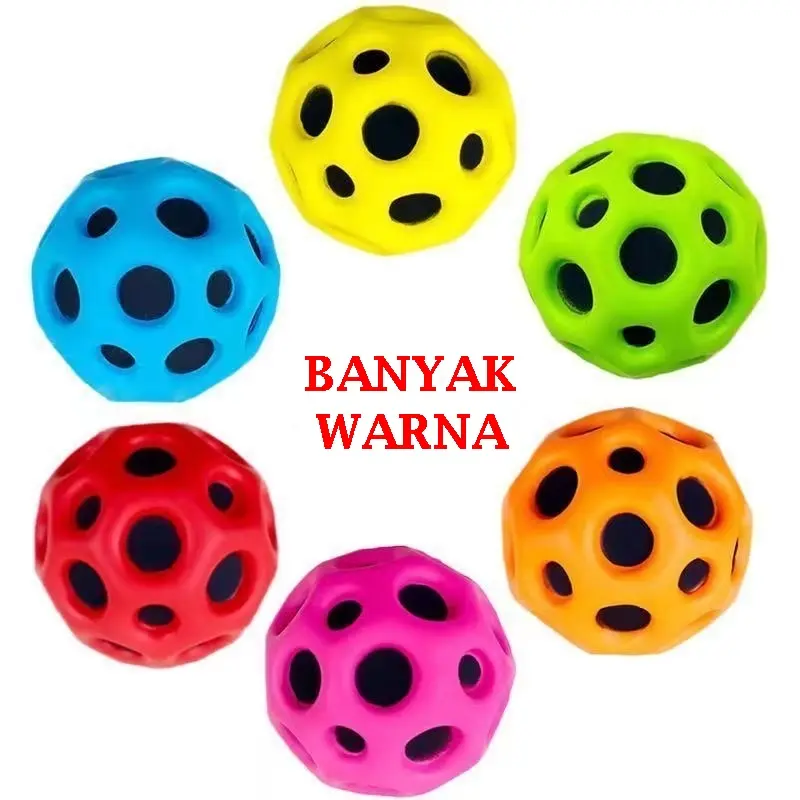 Mainan Anak Bola Lempar Bouncy Ball Moon Ball Edukasi Fidget Toys Anti Stress Mainan Olahraga Outdoor 1