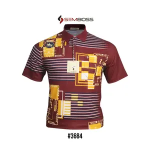 Kaos Kerah Pria Semboss Lengan Pendek Bahan Katun Adem Berkantong 3684