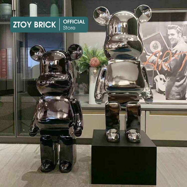 35CM BearBrick Bling Cao Cấp Size 35cm Tượng Gấu Bụng Phệ Lấp Lánh Sang Chành Trang TrÍ Decor ZTOY BRICK