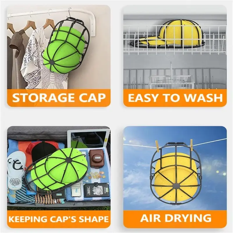Hat Storage Rack, 1 Count Wall Mounted Hat Protective Frame Organizer, Anti Deformation Hat Holder for Home 2
