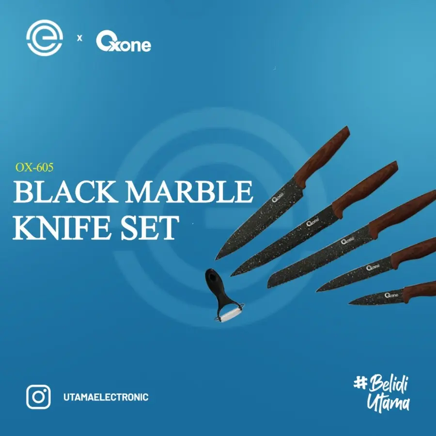 OXONE Black Marble Knife Set OX-605