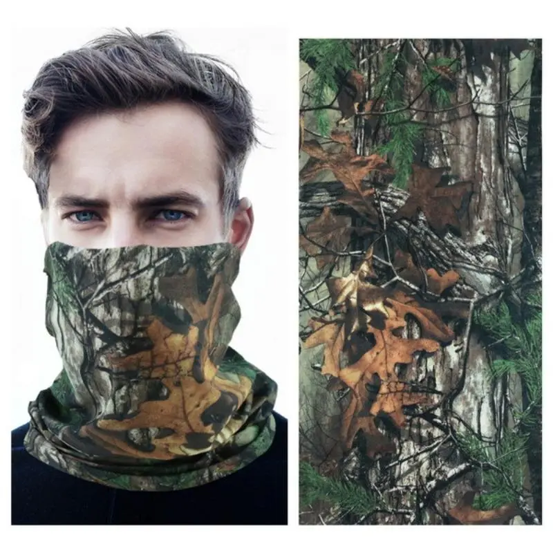 Outdoor Camouflage Pattern Headscarf, 5 Counts/set Breathable Dustproof Cycling Magic Headscarf, Multifunctional Sports Headscarf for Men & Women 3