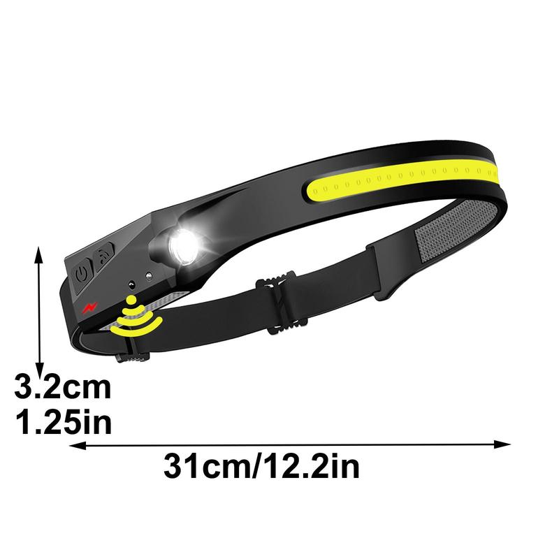 Rechargeable Headlamp, 230° Wide Beam Head Lamp with Motion Sensor, Waterproof Head Light Flashlight Torch for Hiking, Running, Repair, Fishing, Biking, Secret Funny Gift, Valentine's Day Gift,  Camping Gear 7