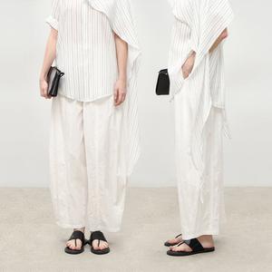 Elastic Waist Casual Straight-Leg Pants