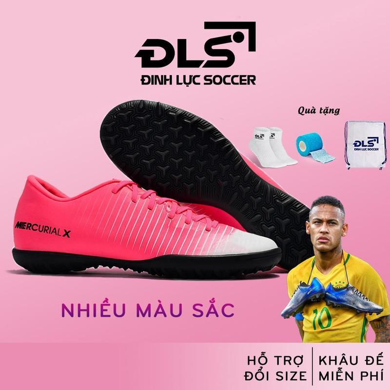 Giày Bóng Đá Mer Vic 6 ĐINH LỰC SOCCER TF Da Tổng Hợp Mềm Bền Không Bị Lệch Lưỡi Gà