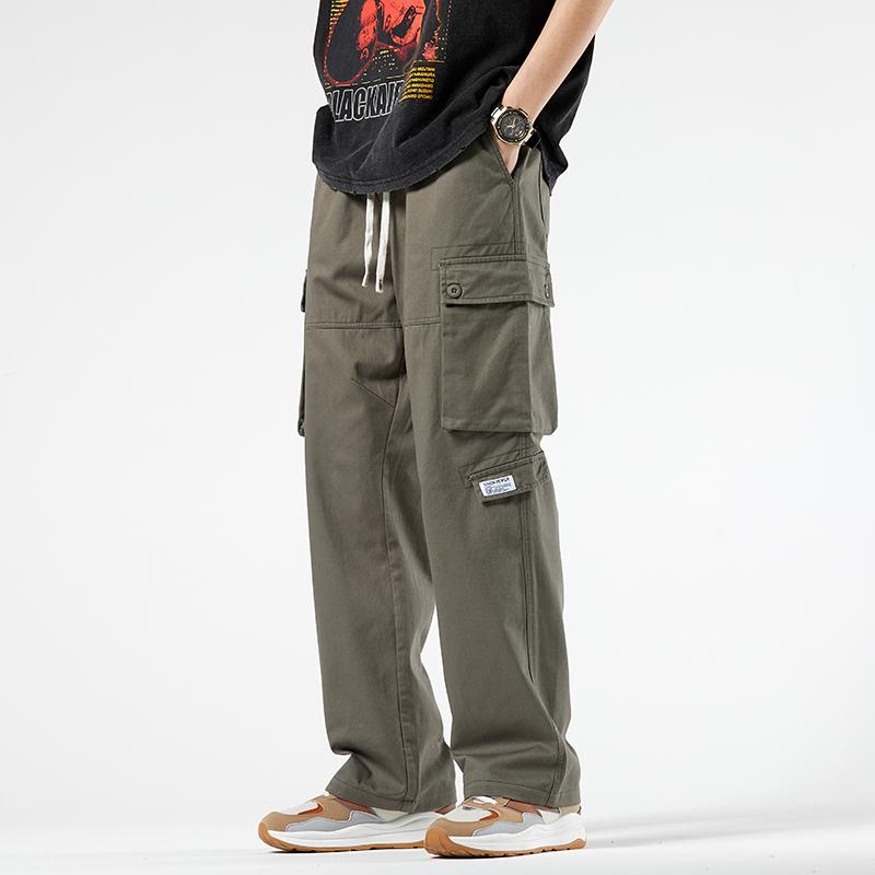 Product Introduction of 2025 Men's Work Pants, American Style, Loose Fit, Straight Cut, Easy to Match with Outfits, Summer INS Fashion Tide Handsome High Quality Man Clothing 3