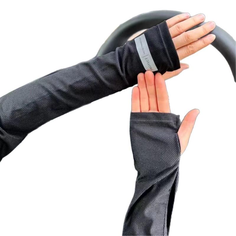 Tay Áo Băng Chống Nắng, Dành Cho Phụ Nữ Vào Mùa Hè, Thích Hợp Để Đạp Xe, Chống Tia UV Ngoài Trời, Làm Bằng Lụa Lạnh, Bảo Vệ Cánh Tay, Chống Trượt, Thích Hợp Cho Nam Và Nữ 4