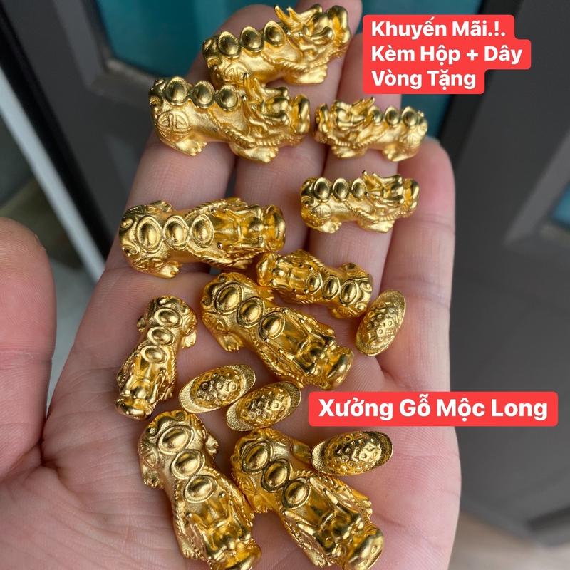 Phụ Kiện Mix Vòng Tay Đồng Vàng Đúc Đặc Siêu Bền Không Phai Màu