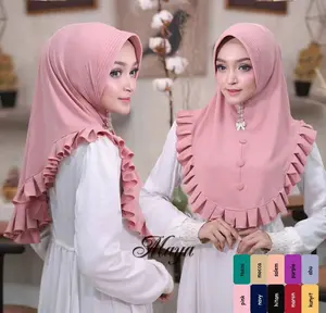 Khimar Maya Hijab Jilbab Bergo Khimar Terbaru Jersy Rempel