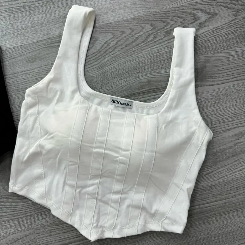 ÁO CROPTOP 2 DÂY BẢNG TO CÓ KÈM MÚT ĐỆM Nữ FOM NGẮN TRÊN RÚN 2