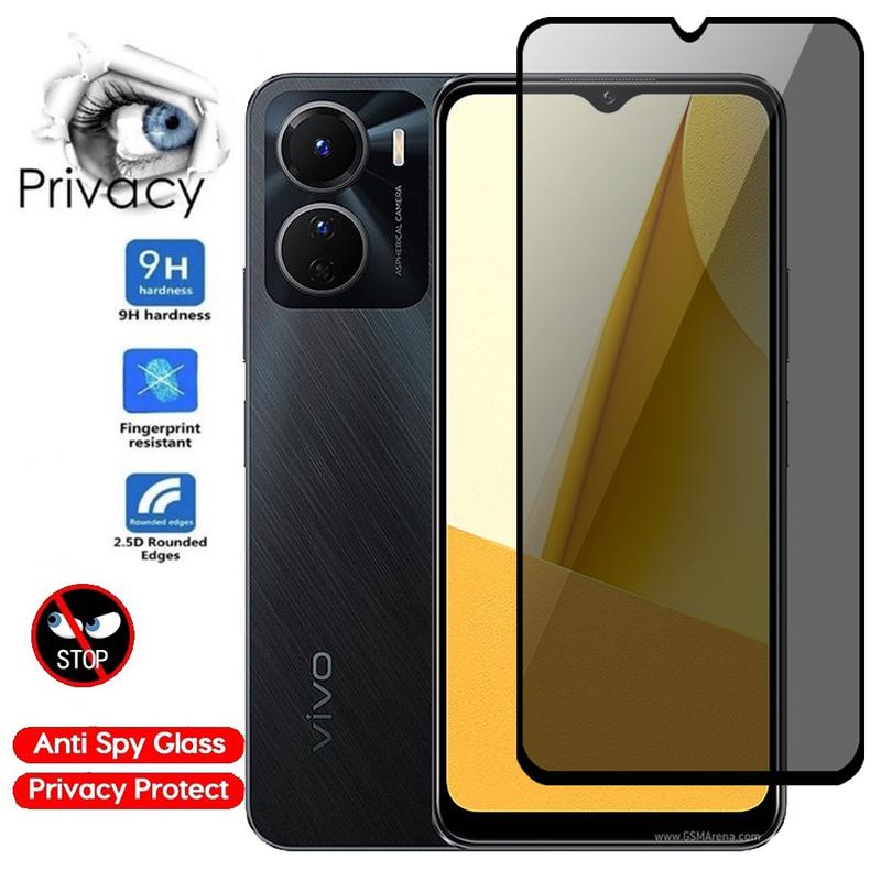 For Vivo Y16 VivoY16 Y 16 Privacy Screen Protector Tempered Glass Protective Film Anti-Peep Glass Phone Front Anti-spy Film 0