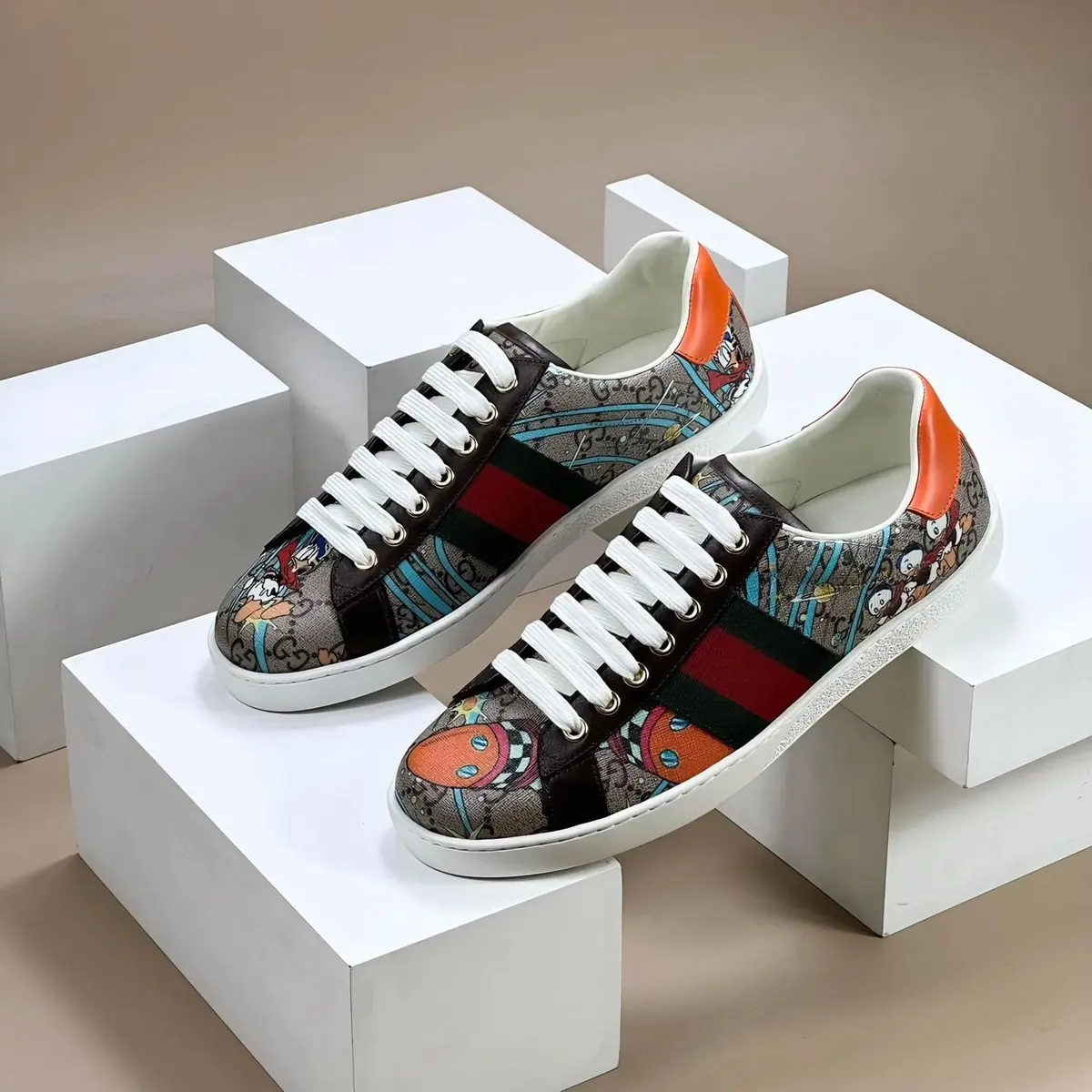 Giày vịt nam nữ full size 36-43 hot trend Mũi tròn Mùa đông Mùa hè Sneaker Shoes Mùa đông Mùa hè Đế Bằng giày