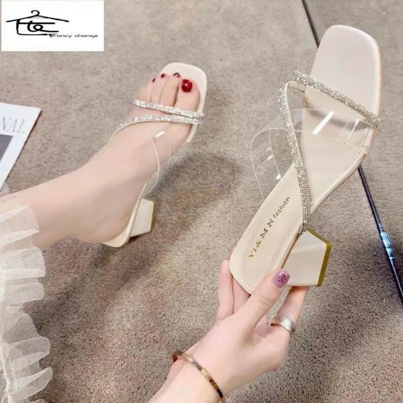 020. Gót 2 quai xoàn phối quai trong cao 5 phân thời trang nữ Shoes GiàY DéP 3