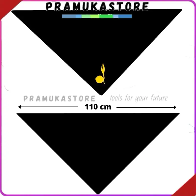 Syal Pramuka Polos Hitam | Syal pramuka Sablon Tunas | slayer pramuka hitam polos | slayer pramuka tunas bordir 0