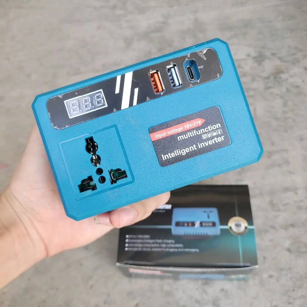Đế chuyển điện 18-21V lên điện 220V (Bộ chuyển đổi điện 18-21V lên 220V) , sử dụng được QUẠT , máy oxy cá , wifi , bóng đèn , sạc điện thoại....