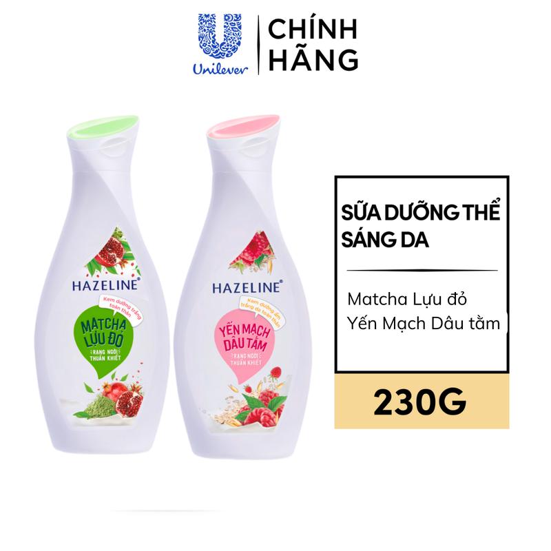   5  Sữa dưỡng thể hỗ trợ trắng da Hazeline 230g Dưỡng Da Body Làm Đẹp Da 