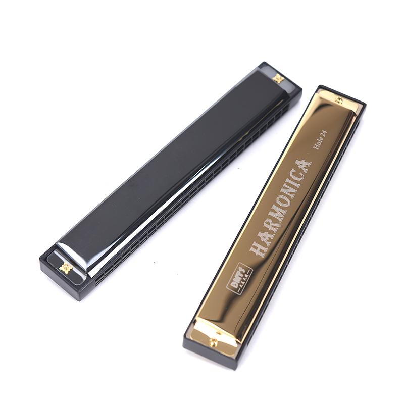 [TTAA] 24 Hole Key Of C Play Harmonica Tremolo Harmonica Mouth Organ Double Row Blues 0