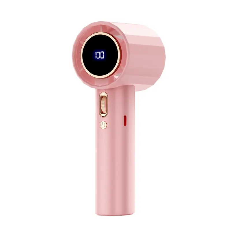Quạt Đá Cầm Tay 100 Tốc Độ, Mới Năm 2025, Cầm Tay Mini USB, Sạc Tua Bin, Quạt Nhỏ Màn Hình Kỹ Thuật Số, Quạt Để Bàn Phụ Kiện 0