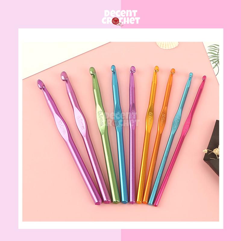 Hook Rajut Jarum Rajut Crochet Hook Hakpen Rajut Alumuniun Satuan - Shop | Tokopedia