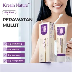 【Gigi Putih 7 Hari】Kreain Nature Pasta Gigi Anti Gigi Berlubang & Sensitif - Atasi Ngilu, bantu perbaiki/Redakan Masalah akibat Gigi Sensitif/Pampering Mouth Gums, Pasta Gigi Sensitif Dan Ngilu Pasta Gigi Anti Gigi Berlubang Pasta Gigi Alami Cegah Lubang