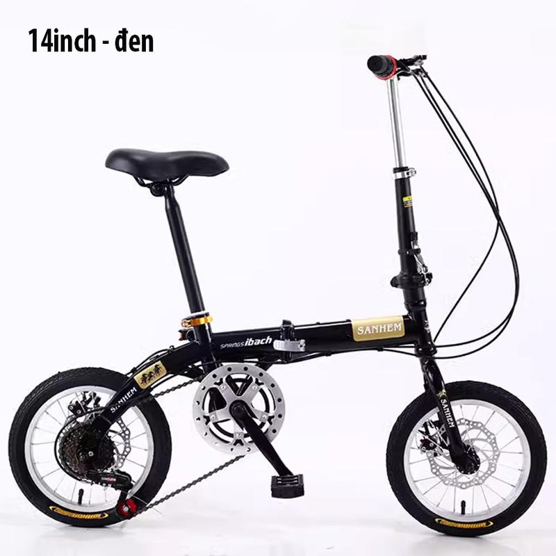 Xe đạp leo núi gấp gọn - Xe đạp gấp gọn 14inch, 16inch Khung thép carbon siêu nhẹ tốc độ biến thiên chịu lực 100KG
