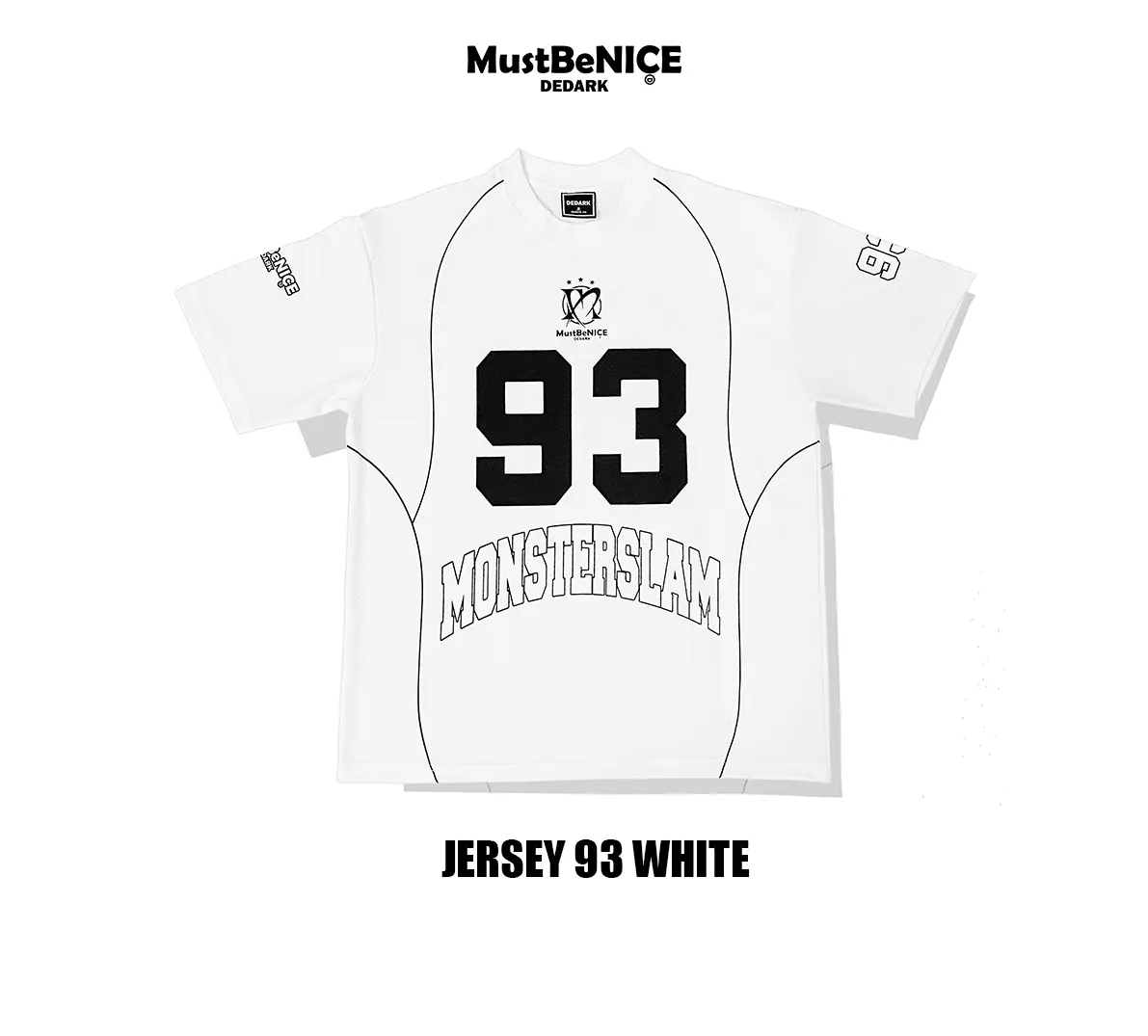 DeDark - Áo thun JERSEY 93 TRẮNG nam/nữ unisex
