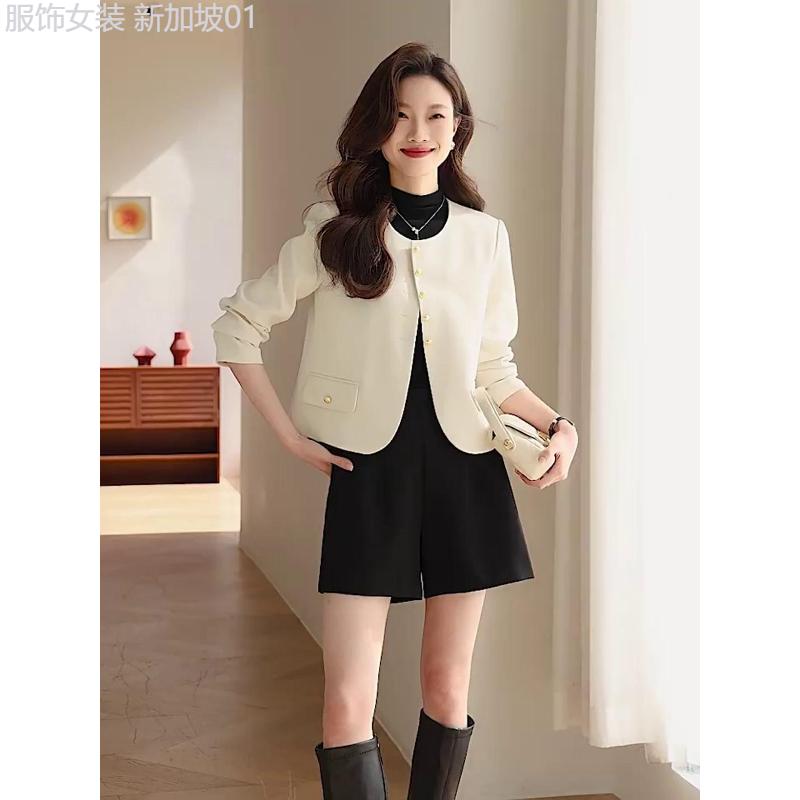 Tree page  This Year's Popular Small Fragrant Style Short Coats And Shirts For Women 2024 Autumn New French Lady Temperament Suit Tops 3