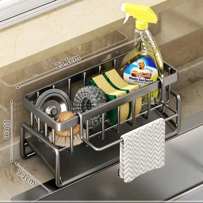 ชั้นวางฟองน้ำเอนกประสงค์เอียง45องศาระบายน้ำพร้อมก้านแขวน