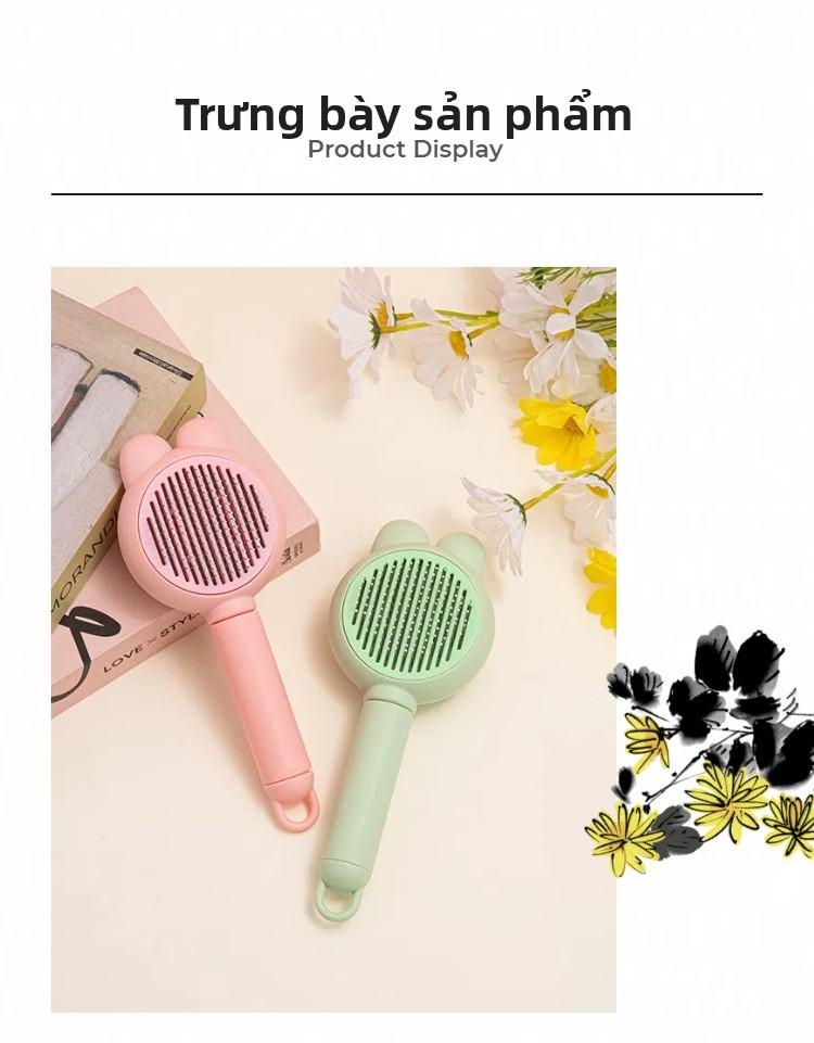 Product Introduction of Lược Tẩy Lông Thú Cưng, Thiết Kế Tai Thỏ, Tẩy Lông Một Phím, Tẩy Lông Nổi, Thích Hợp Cho Chó Và Mèo, Lược Mát Xa Cho Mèo, Lược Kim Bằng Thép Không Gỉ xà  phòng  tắm  chó dụng  cụ  rửa  chân  thú  cưng tông  đơ  cạo  lông  chó dụng  cụ  rửa  chân  cho  thú 5
