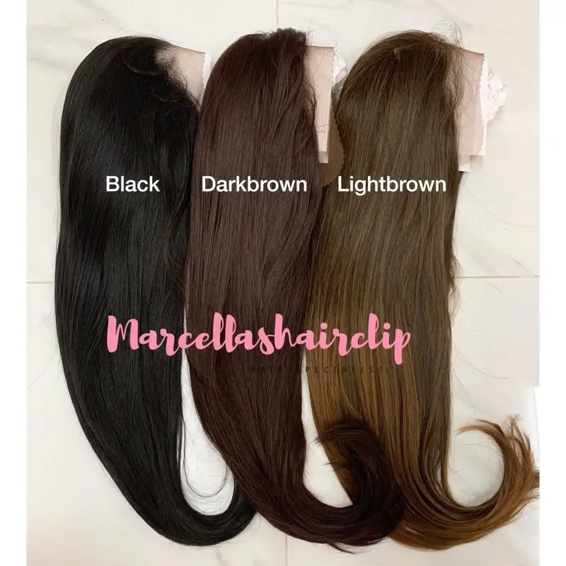 [AKEMI HAIR] - FULL LACE WIG AKEMI - LURUS NATURAL 70cm Rambut Palsu Wanita Dewasa Renda Panjang Natural Premium Black Coklat Pirang Wig Bebas Belahan Rambut Hitam Marcellashairclip 8