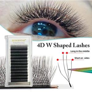 ขนตาปลอม 4 มิติ รูปตัว W ต่อขนตา พัดลมอัตราส่วน 4 มิติ ใส่สบาย ขนตานุ่ม สตรี