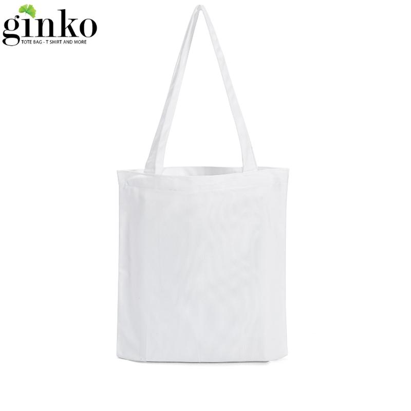 Túi tote túi vải canvas Ginko Trơn có dây kéo ( túi con) nhiều màu 4