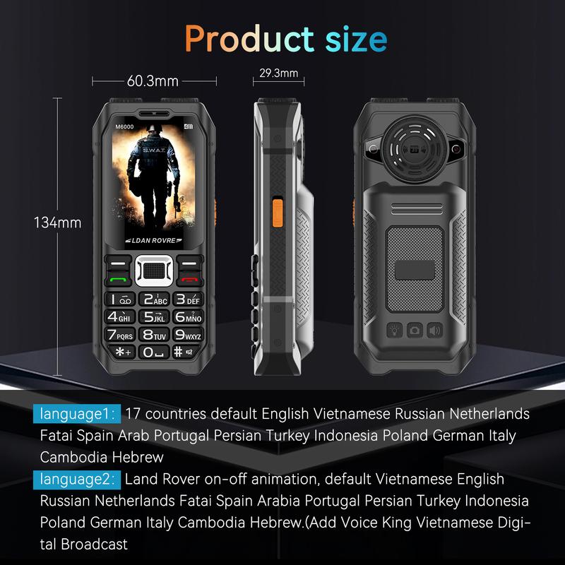 Product Introduction of [1 year warranty]Popular sagem handphone,Long Battery Life Quad SIM Quad Standby Military Large Font Super Loud Electric Dominant Phone Suitable for Elderly/Students,mobile phones,telefon 100 17